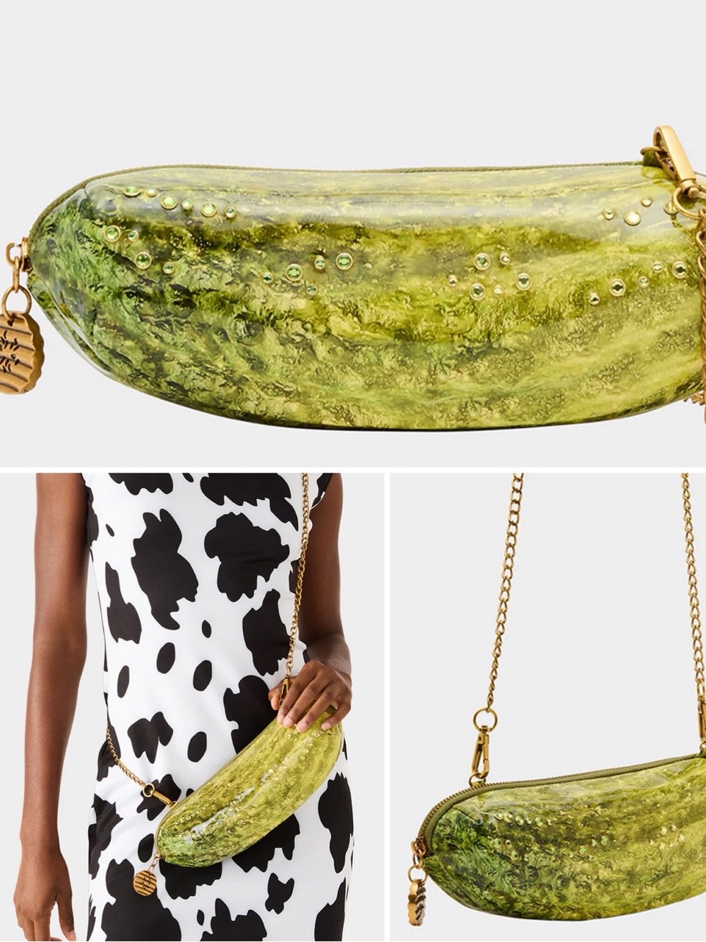 Betsey Johnson A BIG DILL GREEN Pickle Crossbody Bag NWT NEW WITH TAGS KITSCH